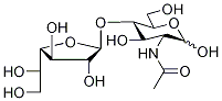 2-Acetamido-2-deoxy-4-O-(β-D-galactofuranosyl)-α,β-D-glucopyranose Struktur