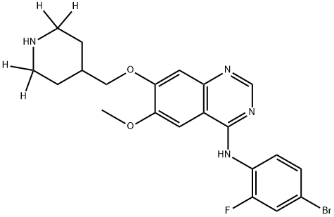 N-DeMethyl Vandetanib-d4 Struktur