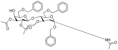 Benzyl 2-(AcetaMido)-2-deoxy-6-O-benzyl-3-O-2-propen-1-yl-4-O-[2,3-di-O-acetyl-6-O-benzyl-β-D-galactopyranosyl]-α-D-glucopyranoside Struktur