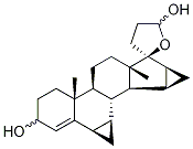 (2'S,6R,7R,8R,9S,10R,13S,14S,15S,16S)-Octadecahydro-10,13-diMethylspiro[17H-dicyclopropa[6,7:15,16]cyclopenta[a]phenanthrene-17,2'(3'H)-furan]-3,5'(2H)-diol Struktur