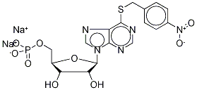 6-[(4-Nitrobenzyl)thio]-9--D-ribofuranosylpurine-5’-monophosphate, Disodium Salt Struktur