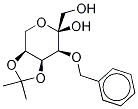 3-O-Benzyl-4,5-O-(1-methylethyldiene)-β-D-fructopyranose Struktur