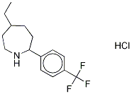 2-(4-TrifluoroMethylphenyl)hexahydro-5-ethyl-1H-azepine Hydrochoride Struktur