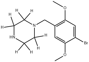 1-(4-BroMo-2,5-diMethoxybenzyl)piperazine-d8 Struktur