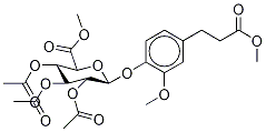 4-(2-Carboxyethyl Methyl Ester)-2-Methoxyphenyl 2,3,4-Triacetyl-β-D-glucopyranosiduronic Acid Methyl Ester Struktur