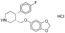 rac cis-3-[(1,3-Benzodioxol-5-yloxy)Methyl]-4-(4-fluorophenyl)piperidine Hydrochloride Struktur