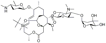 4,17-Dioxabicyclo[12.3.2]nonadecane-18-O-tert-butyldimethylsilyl N-Desmethyl Spiramycin I 2A-Acetate Struktur