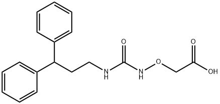 2-((3-(3,3-Diphenylpropyl)ureido)oxy)acetic acid Struktur