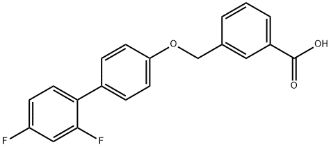 3-(((2',4'-Difluoro-[1,1'-biphenyl]-4-yl)oxy)methyl)benzoic acid Struktur