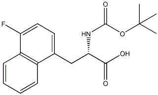 (S)-2-N-Boc-3-(4-fluoronaphthalen-1-yl)propanoic acid Struktur