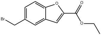 2-Benzofurancarboxylic acid, 5-(broMoMethyl)-, ethyl ester Struktur