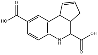 3H-Cyclopenta[c]quinoline-4,8-dicarboxylic acid, 3a,4,5,9b-tetrahydro- Struktur