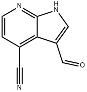 1H-Pyrrolo[2,3-b]pyridine-4-carbonitrile,  3-formyl- Struktur