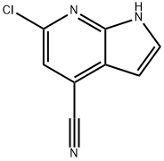 1H-Pyrrolo[2,3-b]pyridine-4-carbonitrile,  6-chloro- Struktur