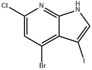 4-BROMO-6-CHLORO-3-IODO-7-AZAINDOLE Struktur