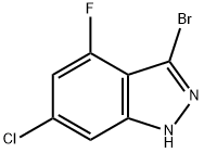 3-BROMO-6-CHLORO-4-FLUORO (1H)INDAZOLE Struktur