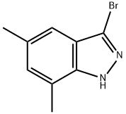 3-BROMO-5,7-DIMETHYL (1H)INDAZOLE Struktur