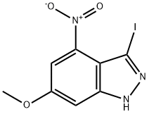 3-IODO-6-METHOXY-4-NITRO 1H-INDAZOLE Struktur