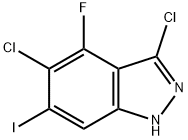 3,5-DICHLORO-4-FLUORO-6-IODO 1H-INDAZOLE Struktur