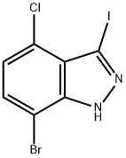 7-BROMO-4-CHLORO-3-IODO (1H)INDAZOLE Struktur