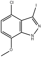 4-CHLORO-3-IODO-7-METHOXY (1H)INDAZOLE Struktur