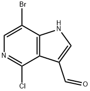 7-BROMO-4-CHLORO-5-AZAINDOLE-3-CARBOALDEHYDE Struktur