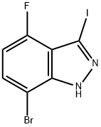 7-BROMO-4-FLUORO-3-IODO (1H)INDAZOLE Struktur