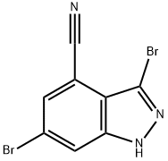 3,6-DIBROMO-4-CYANO (1H)INDAZOLE Struktur