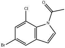 1-ACETYL-5-BROMO-7-CHLOROINDOLE Struktur