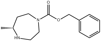 1H-1,4-Diazepine-1-carboxylic acid, hexahydro-5-Methyl-, phenylMethyl ester, (5R)- Struktur