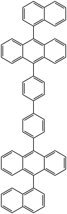 BUBH-3 , 4,4'-di[10-(naphthalen-1-yl)anthracen-9-yl]biphenyl Struktur