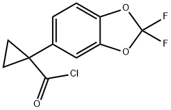 Cyclopropanecarbonyl chloride, 1-(2,2-difluoro-1,3-benzodioxol-5-yl)- Struktur