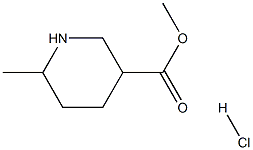 3-Piperidinecarboxylic acid, 6-Methyl-, Methyl ester, hydrochloride Struktur