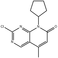 2-chloro-8-cyclopentyl-5-Methylpyrido[2,3-d]pyriMidin-7(8H)-one Struktur