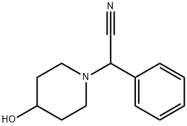 2-(4-Hydroxypiperidin-1-yl)-2-phenylacetonitrile Struktur