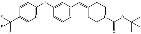 1-Piperidinecarboxylic acid, 4-[[3-[[5-(trifluoroMethyl)-2-pyridinyl]oxy]phenyl]Methylene]-, 1,1-diMethylethyl ester Struktur