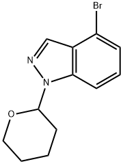 4-BroMo-1-(tetrahydro-2H-pyran-2-yl)-1H-indazole Struktur