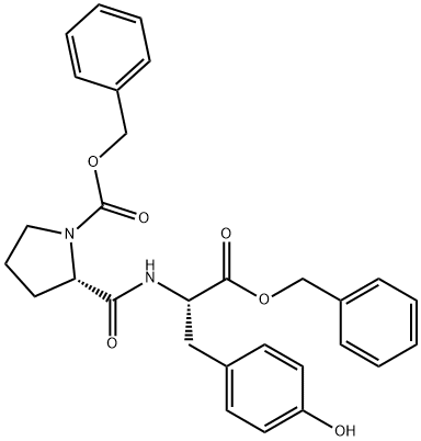 CARBOBENZYLOXY-L-PROLYL-L-TYROSINE BENZYL ESTER Struktur