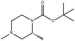 1-Piperazinecarboxylic acid, 2,4-diMethyl-, 1,1-diMethylethyl ester, (2R)- Struktur