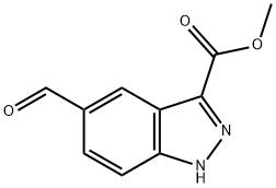 5-FORMYL-1H-INDAZOLE-3-CARBOXYLIC ACID METHYL ESTER Struktur