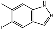 5-Iodo-6-Methyl-1H-indazole Struktur