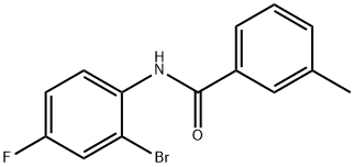 N-(2-bromo-4-fluorophenyl)-3-methylbenzamide Struktur