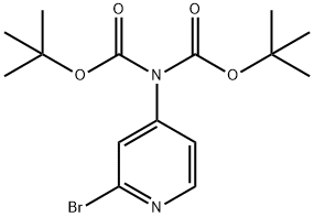 4-[di(tert-butoxycarbonyl)aMino]-2-broMopyridine Struktur