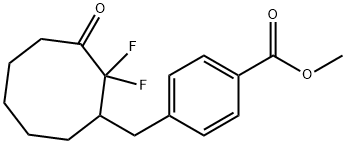 Methyl 4-((2,2-difluoro-3-oxocyclooctyl)Methyl)benzoate Struktur