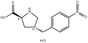 (2S,4R)-4-(4-nitrobenzyl)pyrrolidine-2-carboxylic acid hydrochloride Struktur