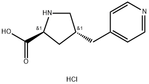 (2S,4R)-4-(pyridin-4-ylMethyl)pyrrolidine-2-carboxylic acid dihydrochloride Struktur