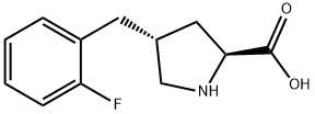 (2S,4R)-4-(2-fluorobenzyl)pyrrolidine-2-carboxylic acid Struktur