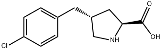 (2S,4R)-4-(4-chlorobenzyl)pyrrolidine-2-carboxylic acid Struktur