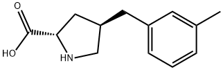 (2S,4R)-4-(3-Methylbenzyl)pyrrolidine-2-carboxylic acid Struktur