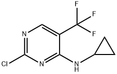 2-Chloro-N-cyclopropyl-5-(trifluoroMethyl)pyriMidin-4-aMine Struktur